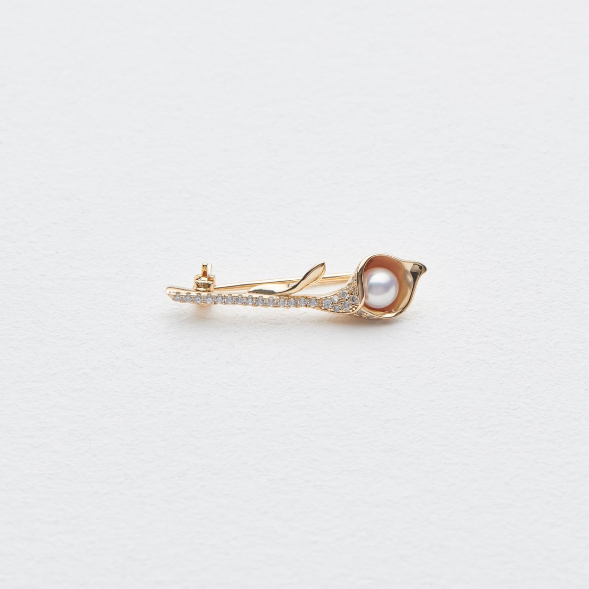 Atera Calla Lily Shaped Brooch - ATERA PEARL